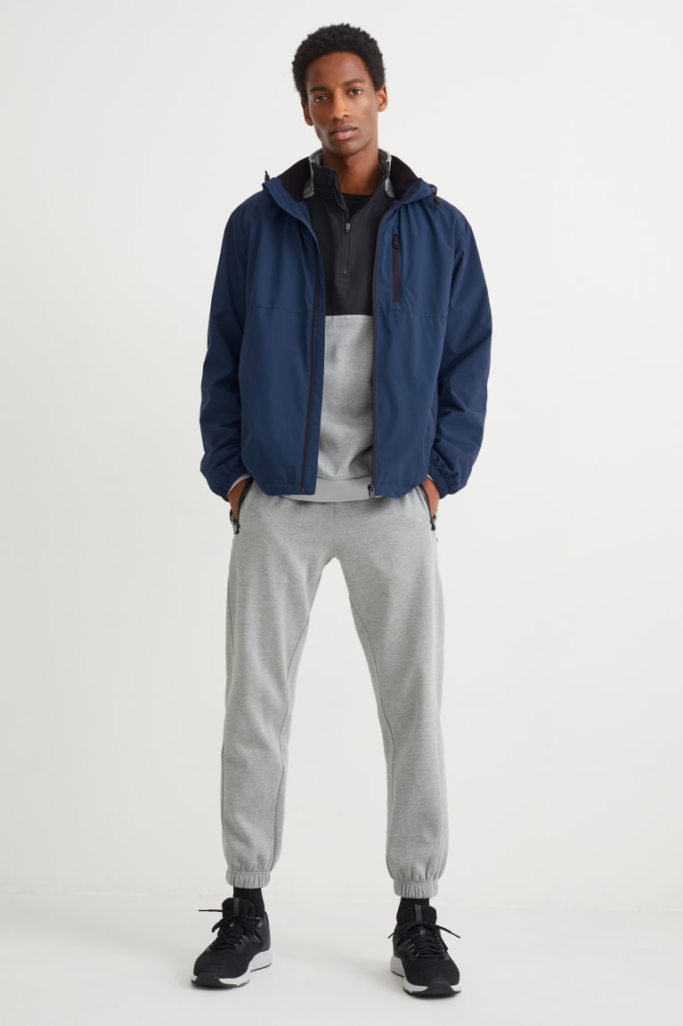 Dark Blue C&A Technical With Hood Men's Jackets | BCZVN-5708