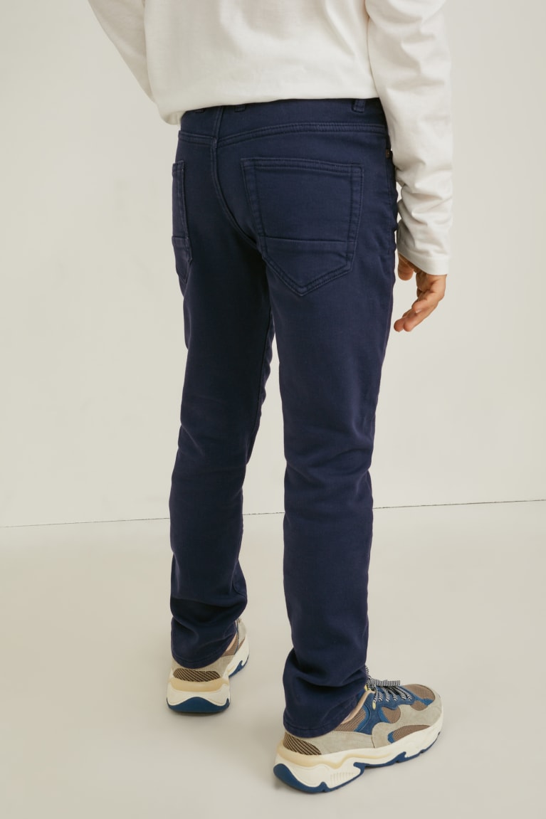 Dark Blue C&A Thermal Slim Fit Boys' Trousers | OYMKU-9305