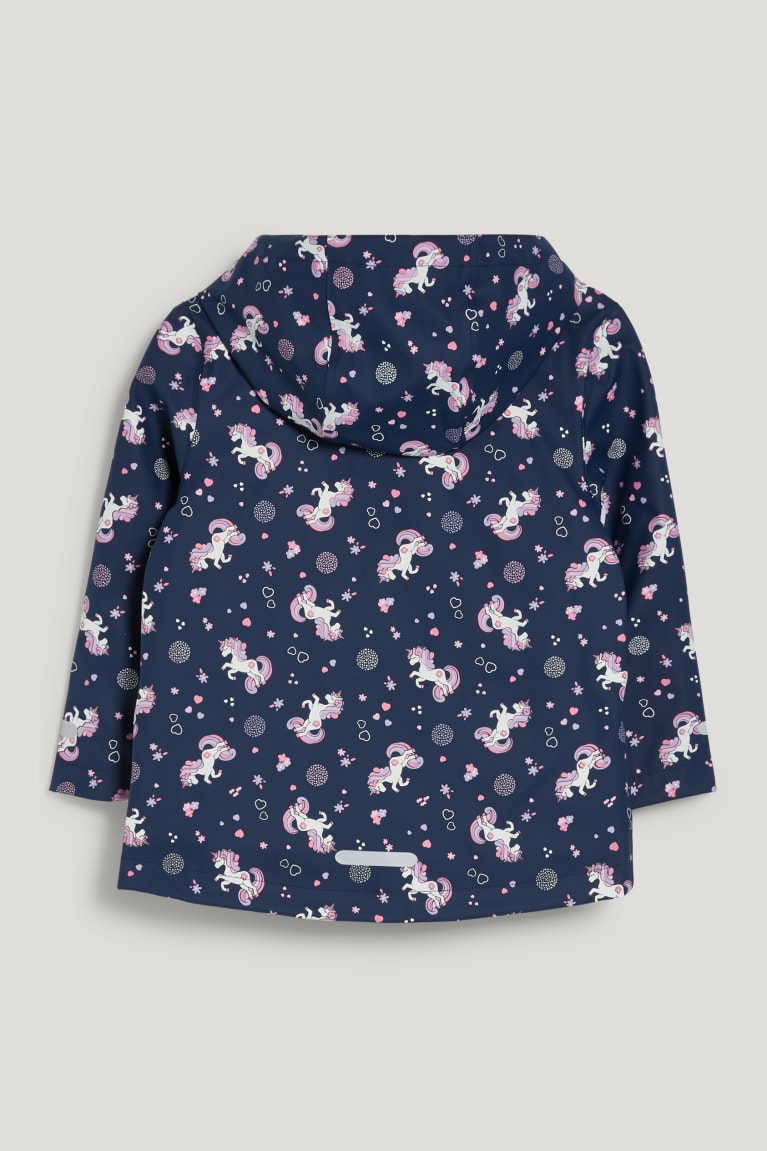 Dark Blue C&A Unicorn Rain With Hood Girls' Jackets | ACQPR-2306