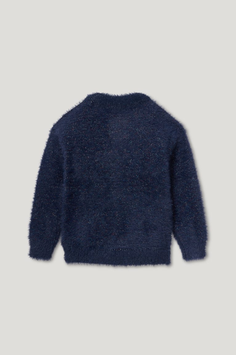 Dark Blue C&A Unicorn Shiny Girls' Jumper | SOWKP-6085