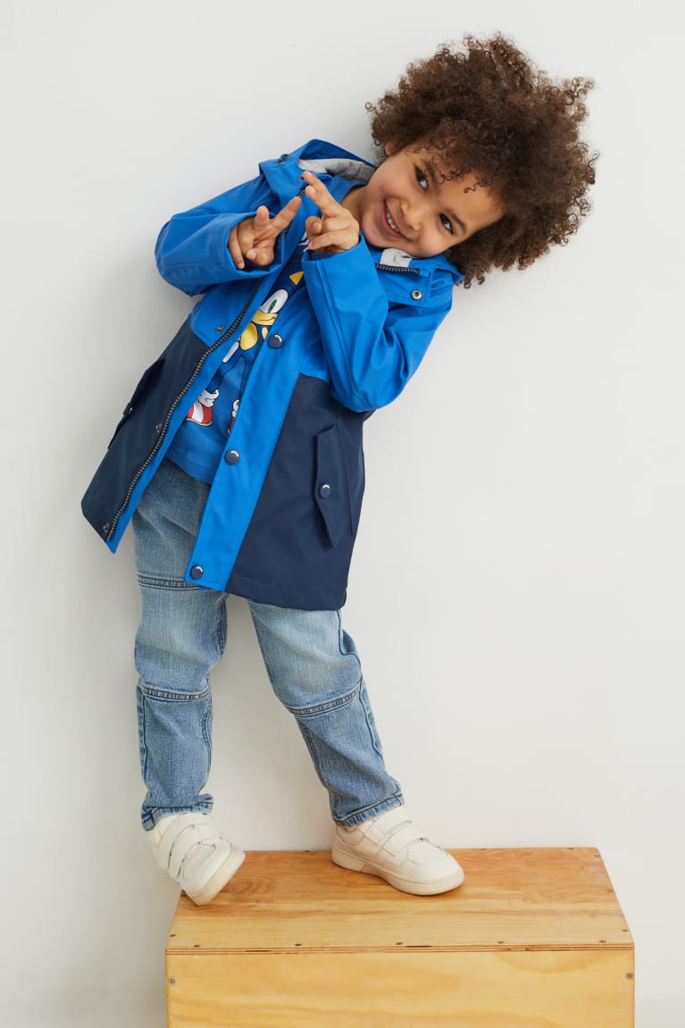 Dark Blue C&A With Hood Girls' Jackets | KQDYJ-8157