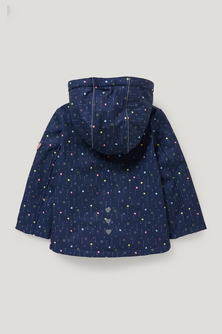 Dark Blue C&A With Hood Patterned Girls' Jackets | TIJKR-4132