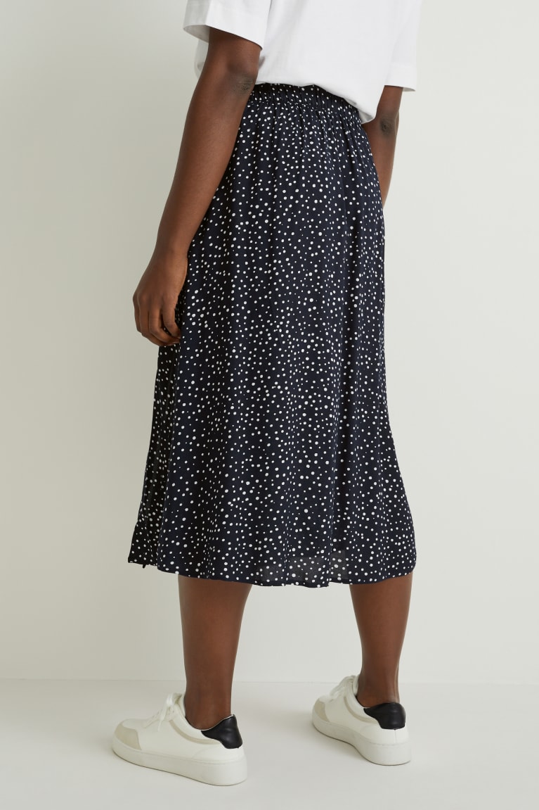 Dark Blue C&A With Livaeco™ Fibres Polka Dot Women's Skirts | JHLFM-2851