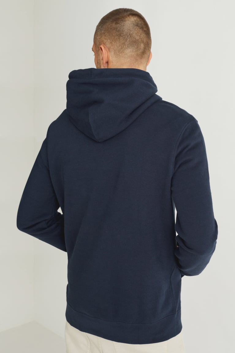 Dark Blue C&A With Recycled Polyester Men's Sweatshirts | UDPWG-6820