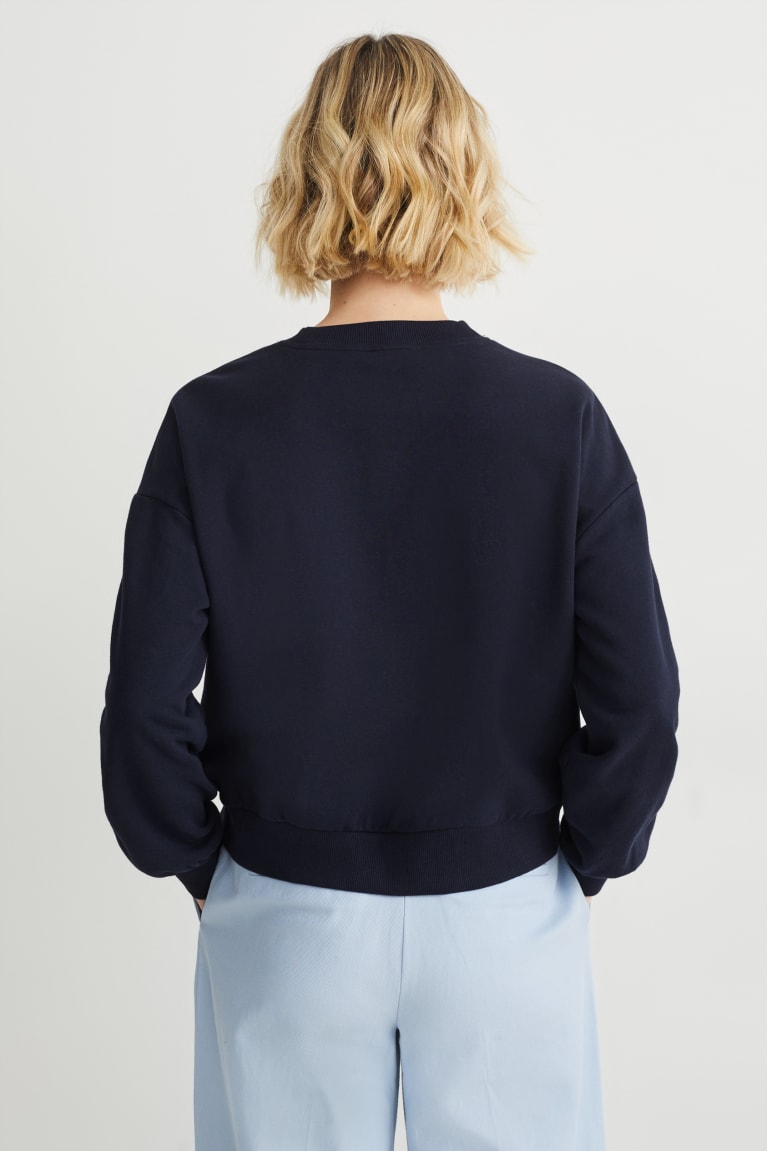 Dark Blue C&A With Recycled Polyester Women's Sweatshirts | ZJFVC-4983