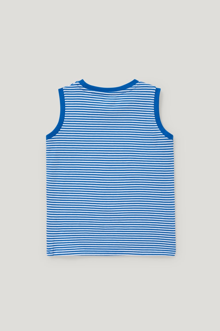 Dark Blue / Creme White C&A Super Mario Striped Boys' Top | RXTNZ-8613