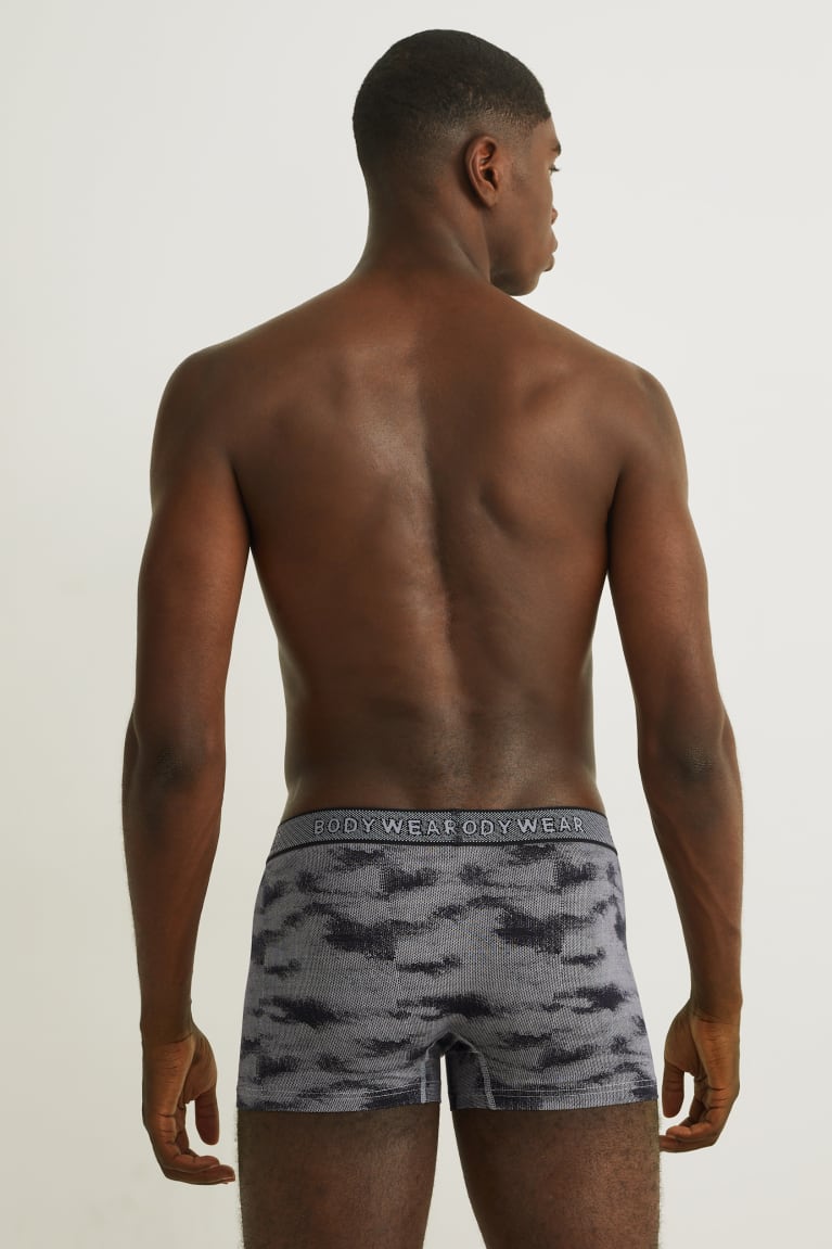 Dark Blue / Gray C&A Multipack Of 3 Trunks Organic Cotton Lycra® Men's Underwear | XTLIF-1627