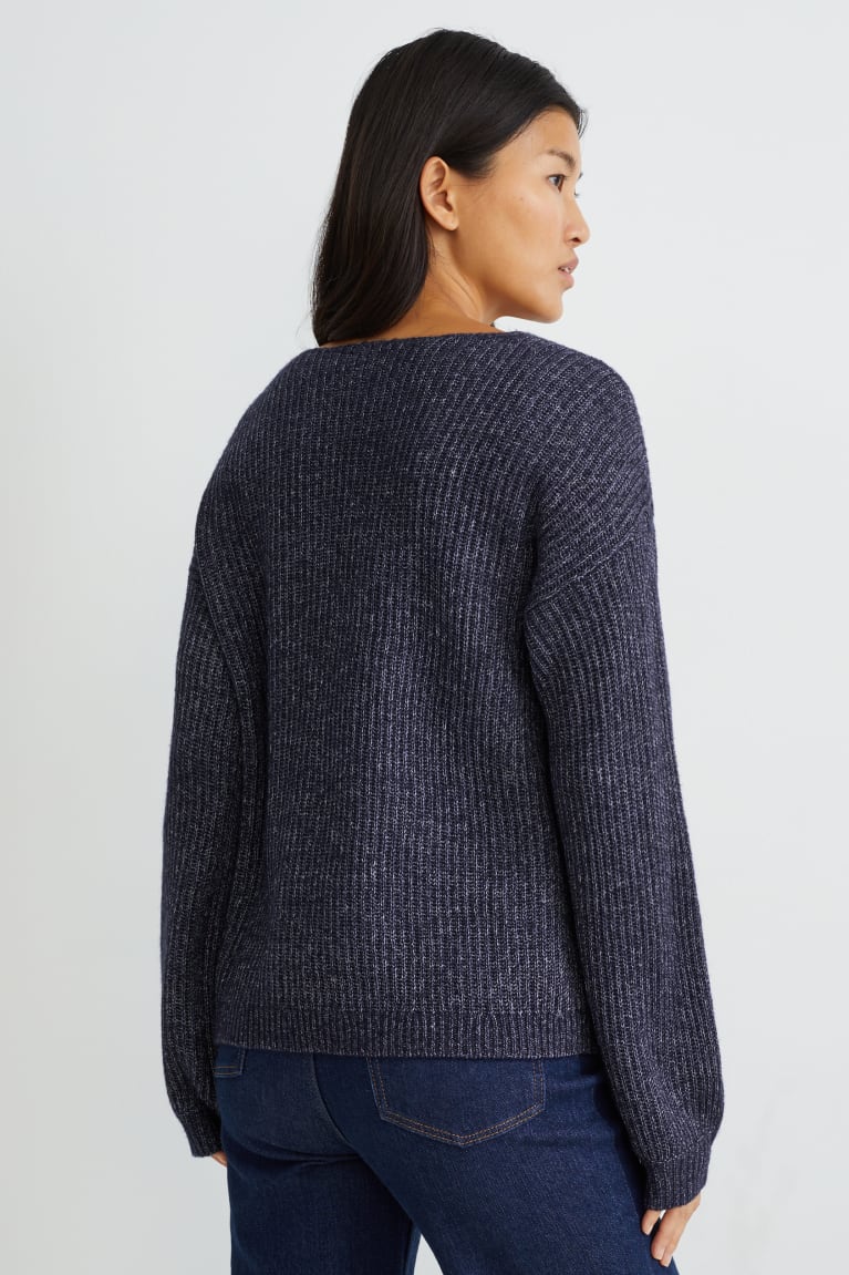 Dark Blue Melange C&A Women's Jumper | RSITF-5804