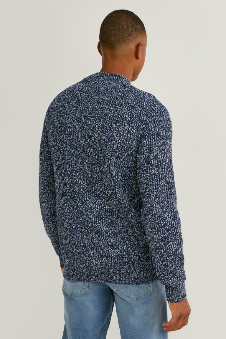 Dark Blue / White C&A Men's Jumper | ODWGQ-9728