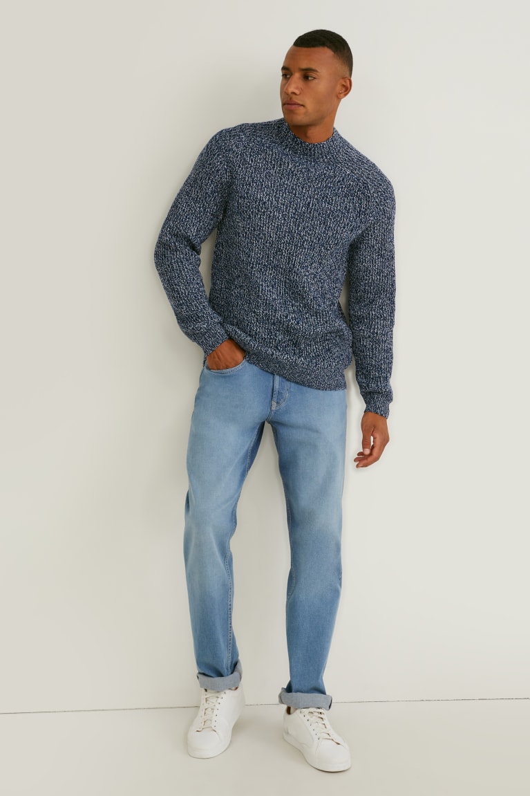 Dark Blue / White C&A Men's Jumper | ODWGQ-9728