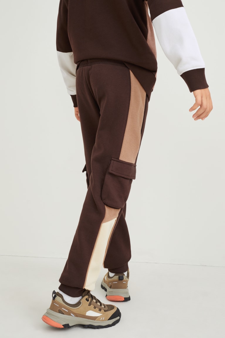 Dark Brown C&A Cargo Joggers Boys' Trousers | ORPWB-7084