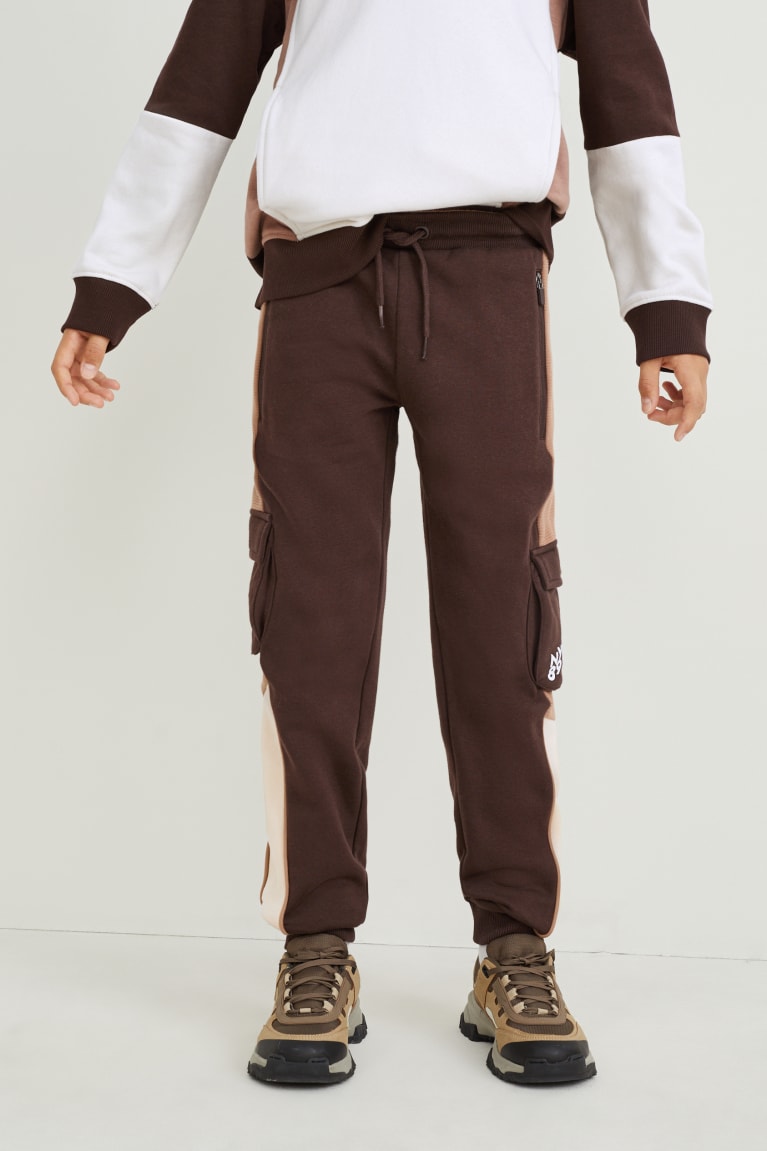 Dark Brown C&A Cargo Joggers Boys' Trousers | ORPWB-7084