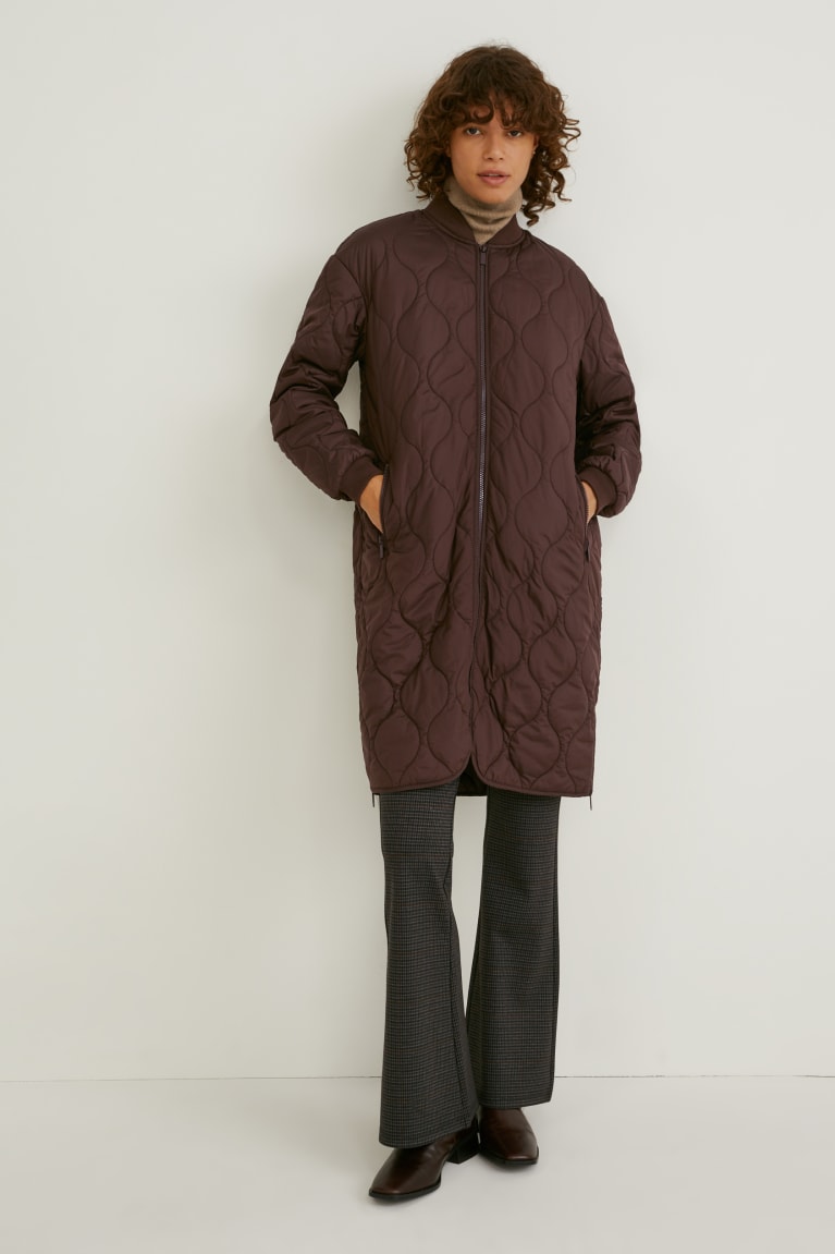 Dark Brown C&A Quilted Bionic-finish®eco Recycled Women's Coats | TMNLD-8249