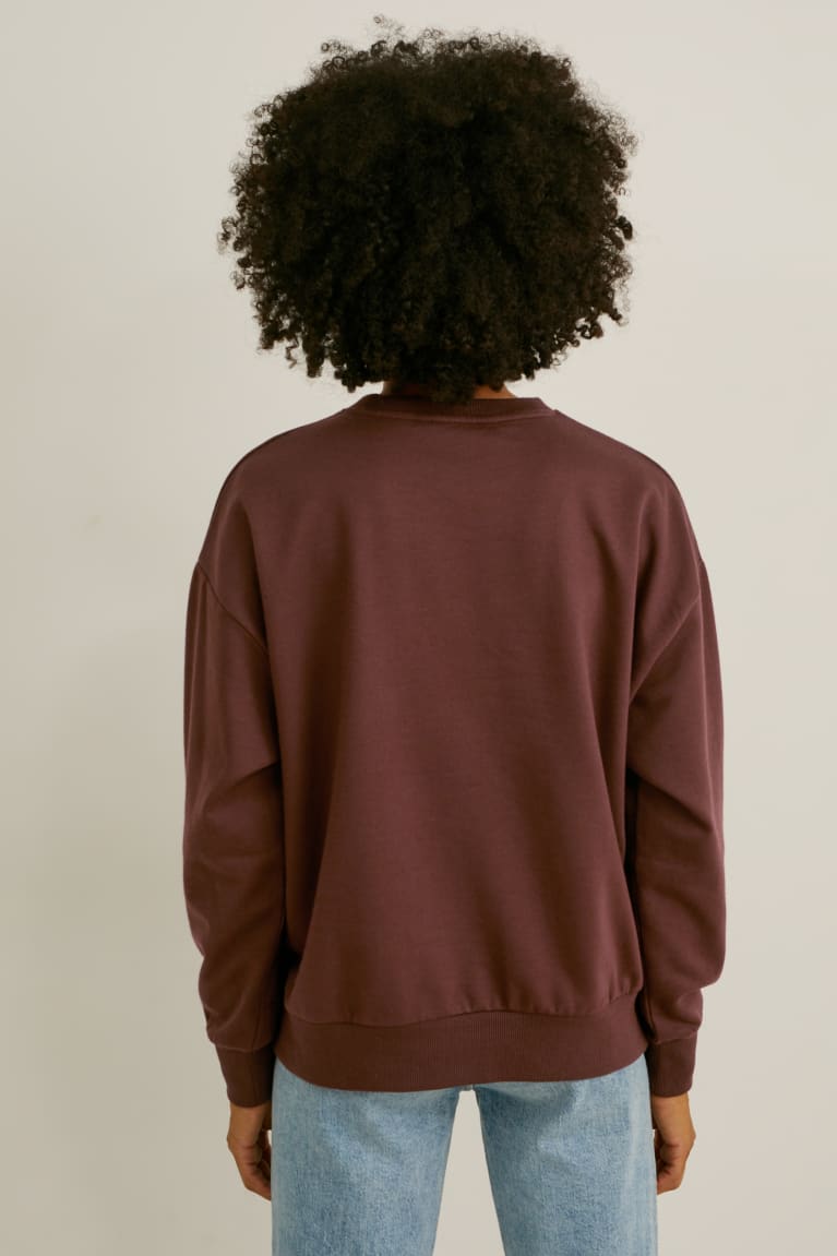 Dark Brown C&A Shiny Women's Sweatshirts | BYHCR-8095