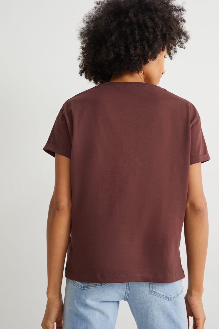 Dark Brown C&A Women's T-shirts | IVUTN-7596