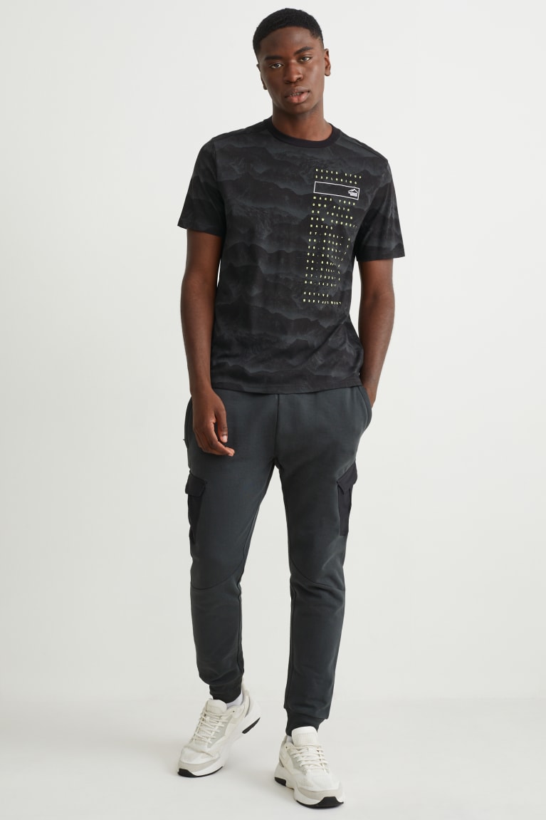 Dark Gray C&A Active Men's Top | HXVGQ-7290