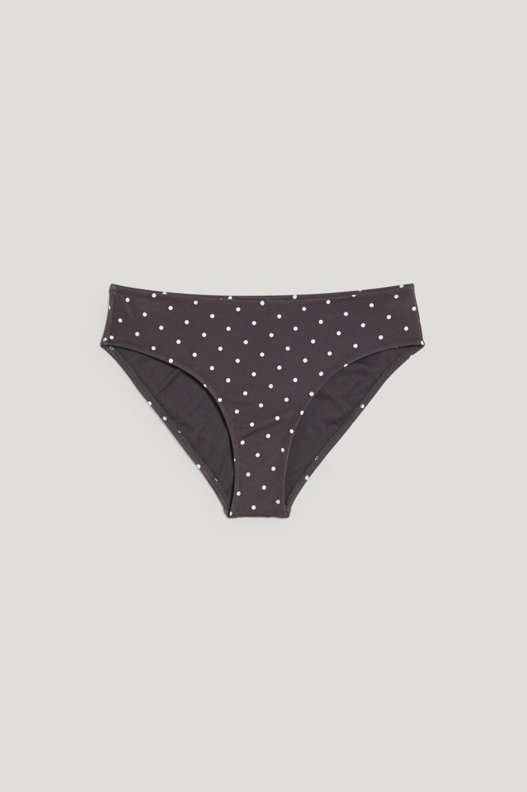 Dark Gray C&A Bikini Bottoms Mid Rise Polka Dot Women's Swimwear | NYCJH-0178