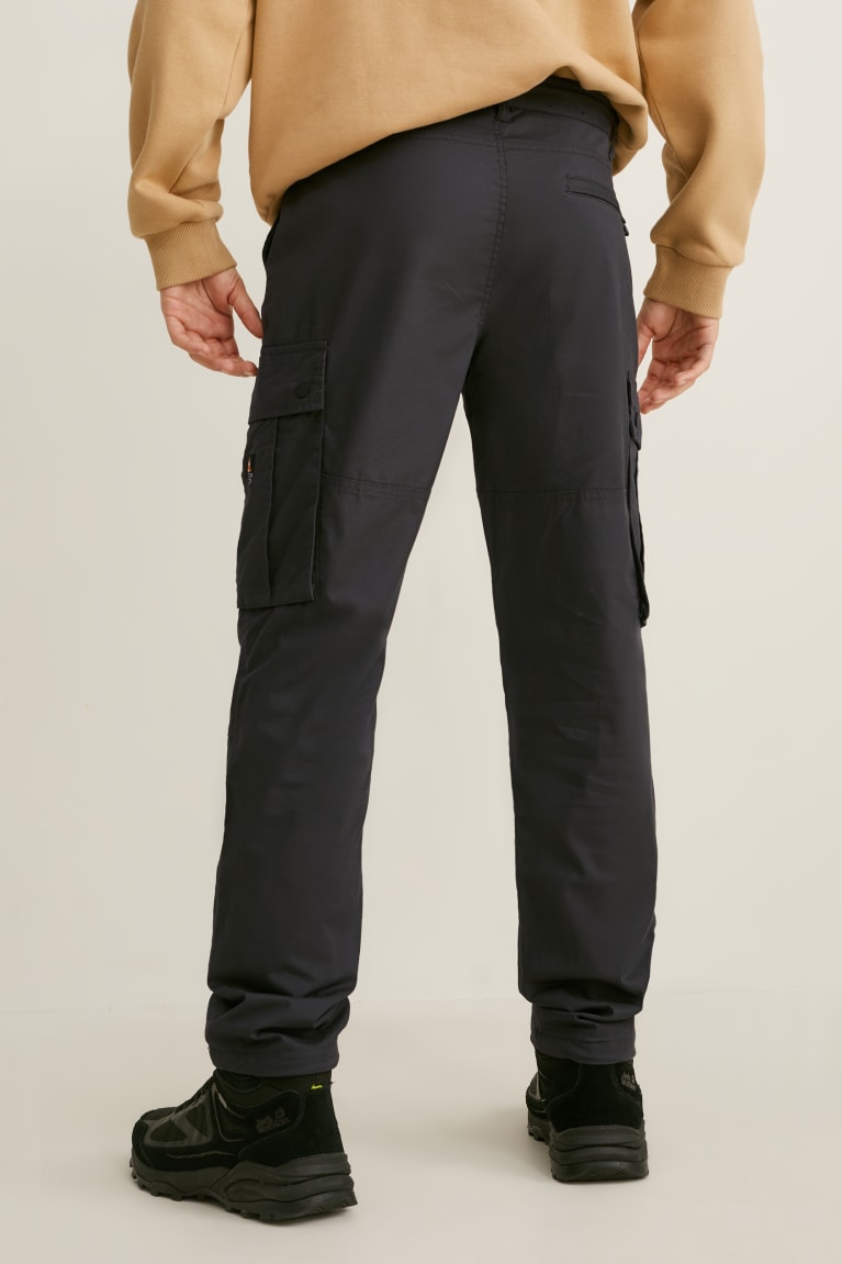 Dark Gray C&A Cargo Lycra® Recycled Men's Trousers | DOBZF-8930