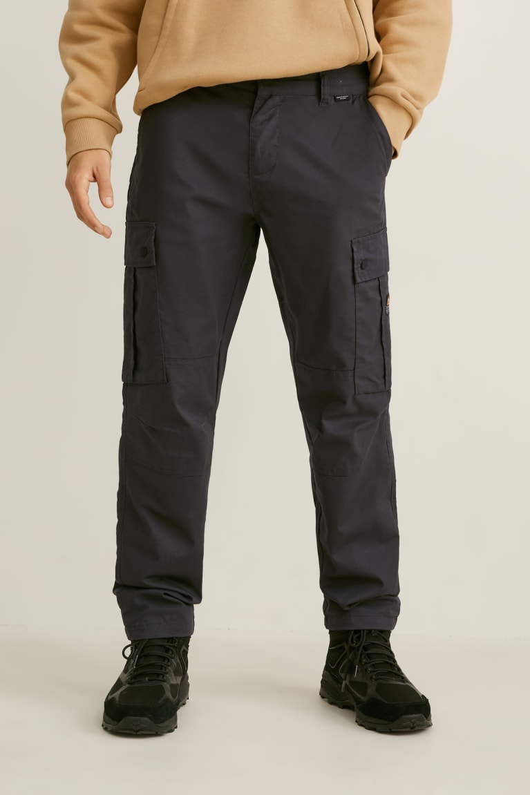 Dark Gray C&A Cargo Lycra® Recycled Men's Trousers | DOBZF-8930