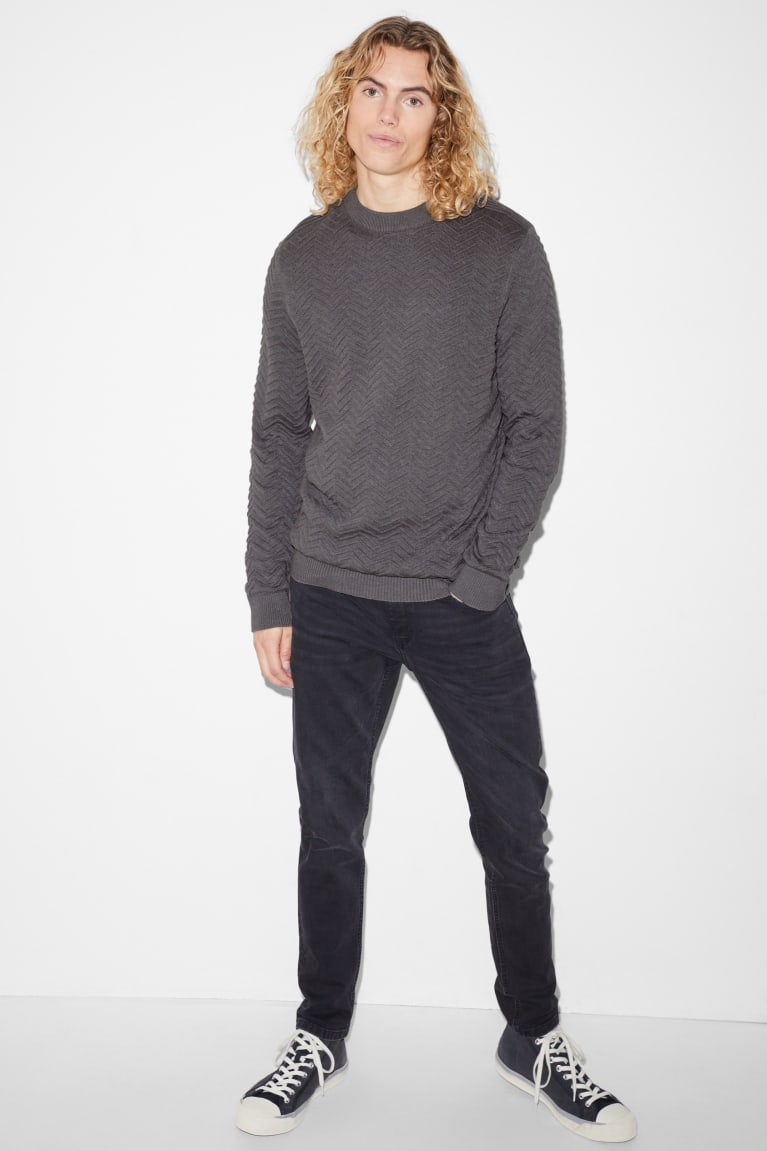 Dark Gray C&A Clockhouse Men's Jumper | AEUXJ-9864