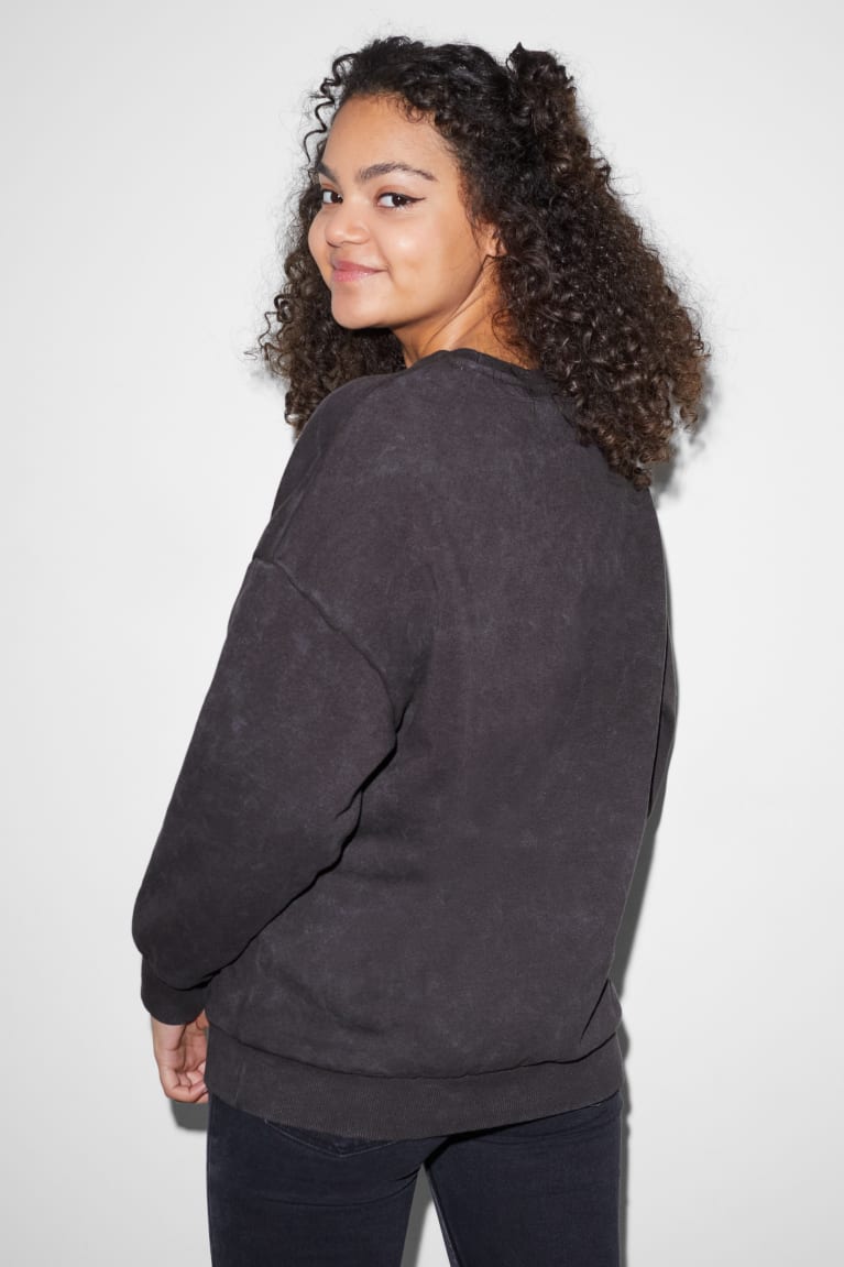 Dark Gray C&A Clockhouse With Recycled Cotton Blondie Women's Sweatshirts | EPWQU-5197