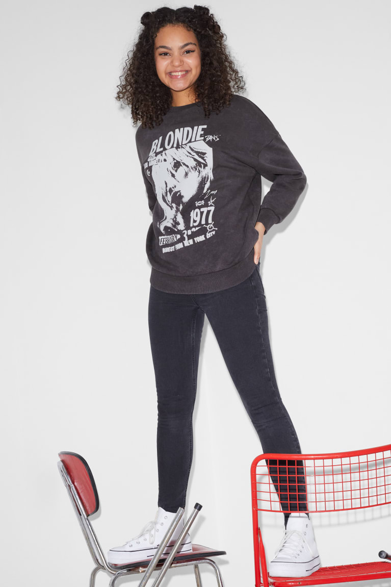 Dark Gray C&A Clockhouse With Recycled Cotton Blondie Women's Sweatshirts | EPWQU-5197