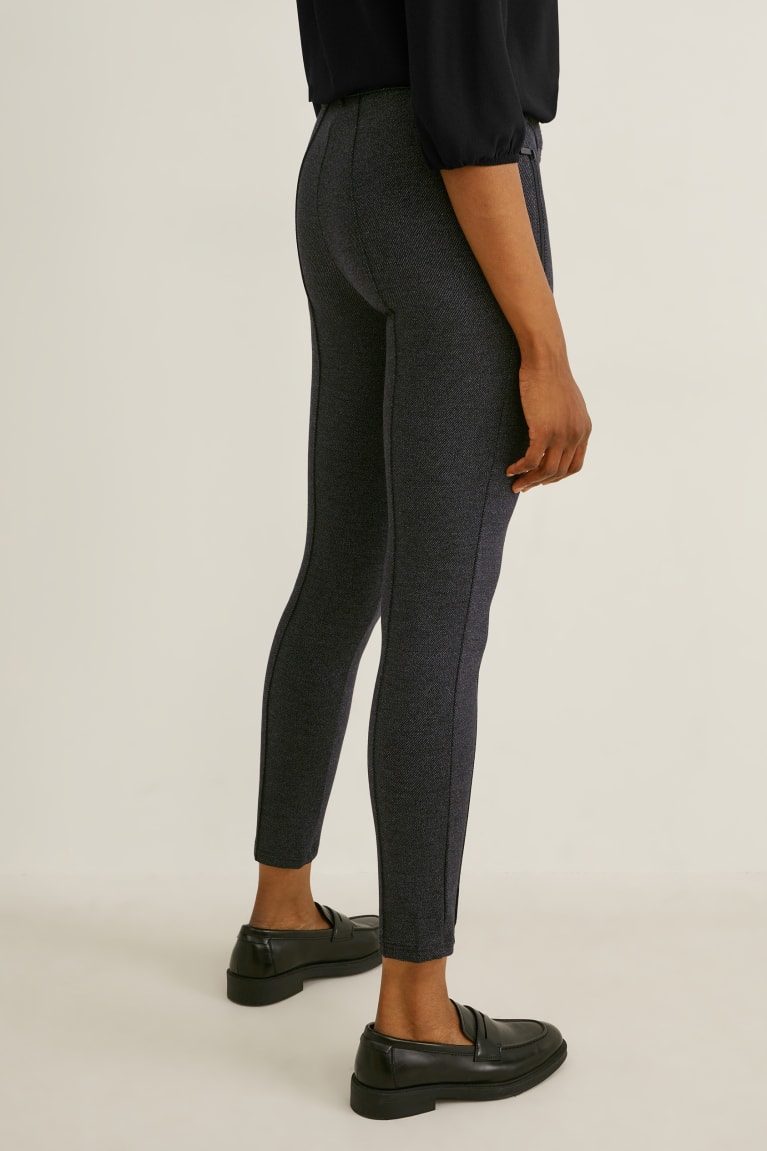 Dark Gray C&A Jersey Slim Fit Women's Trousers | TYFQR-4089