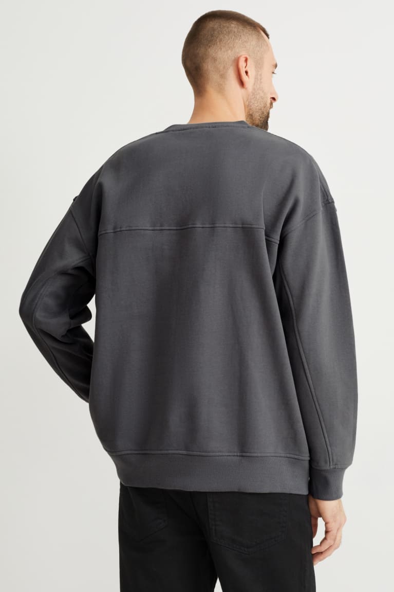 Dark Gray C&A Men's Sweatshirts | LEAXH-6097