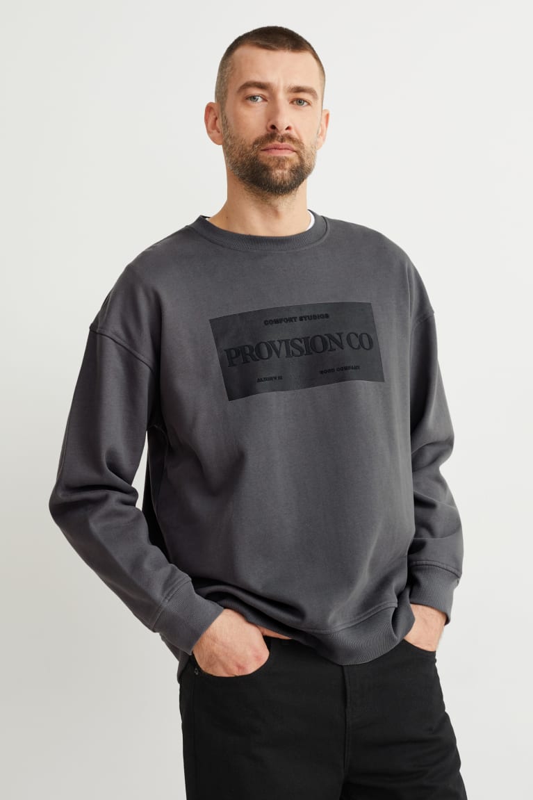 Dark Gray C&A Men\'s Sweatshirts | LEAXH-6097