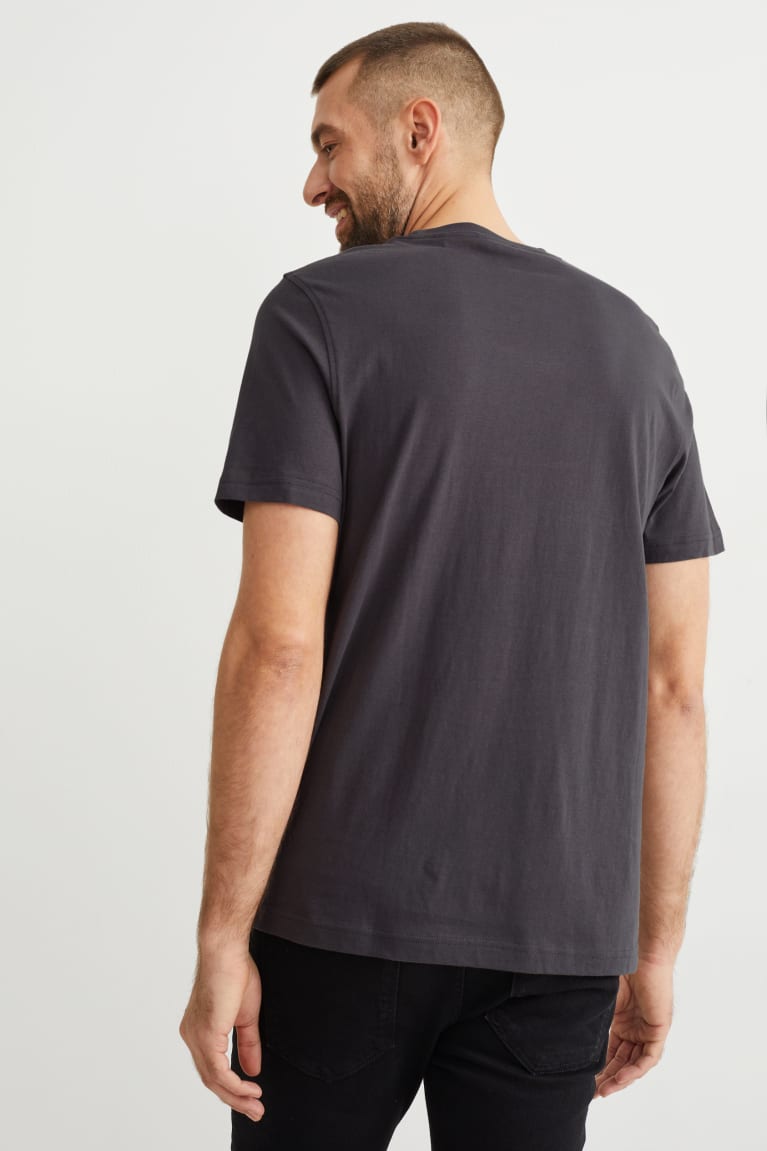 Dark Gray C&A Men's T-shirts | IQXTN-9401