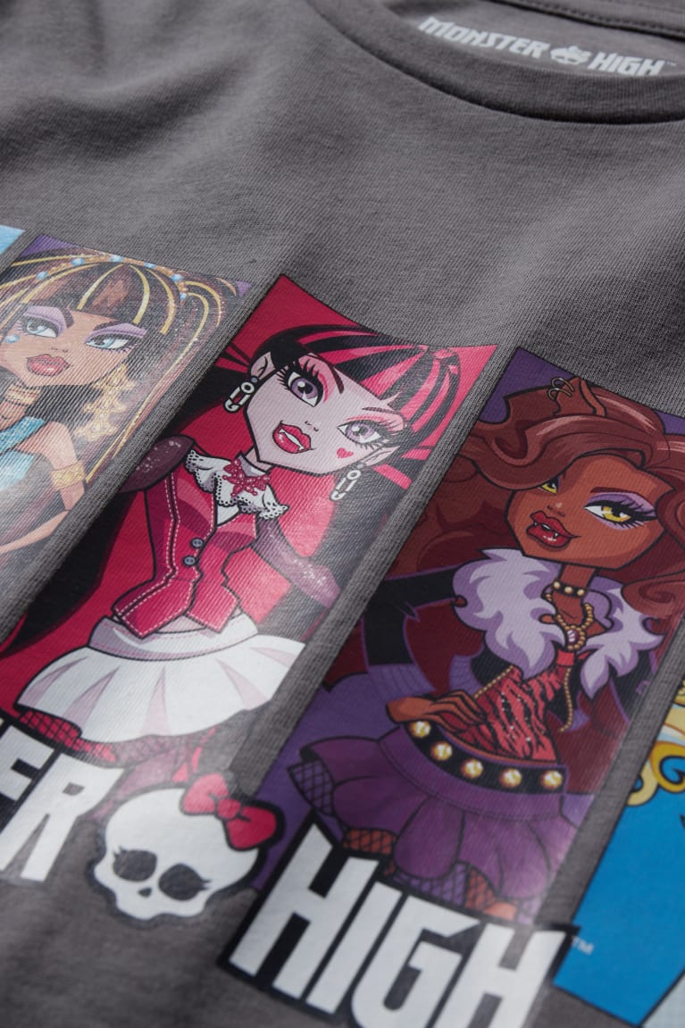 Dark Gray C&A Monster High Sleeve Girls' T-shirts | DEJGP-1609