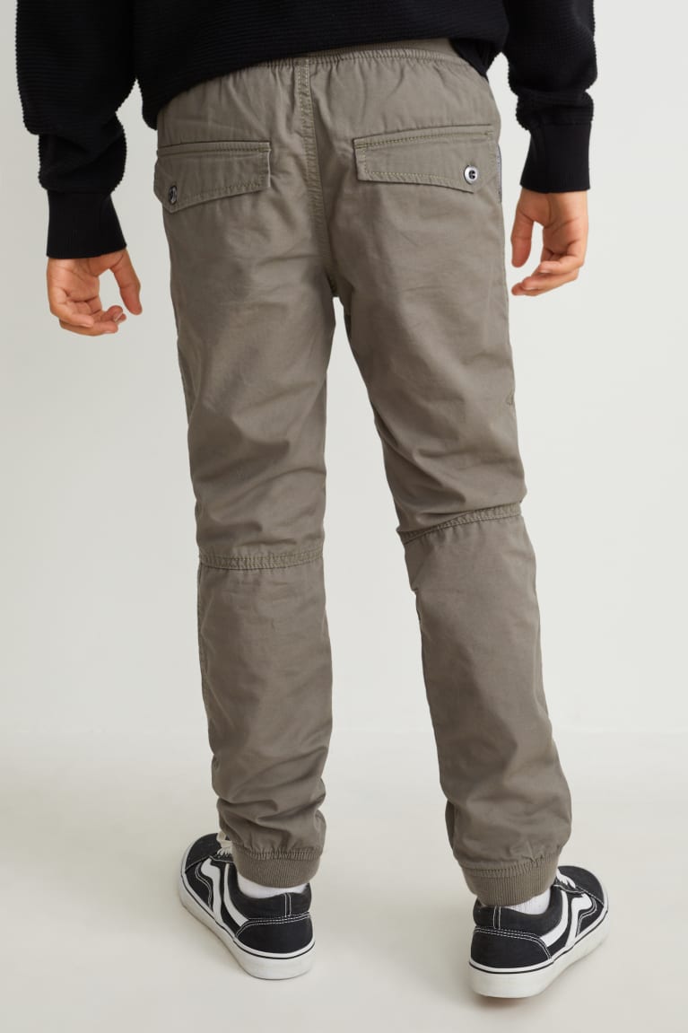 Dark Gray C&A Multipack Of 3 Thermal Slim Fit Boys' Trousers | JCPBL-8724