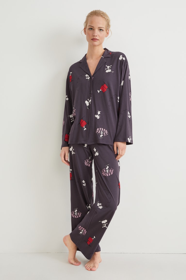 Dark Gray C&A Pyjamas Peanuts Women\'s Nightwear | NAWJB-5971