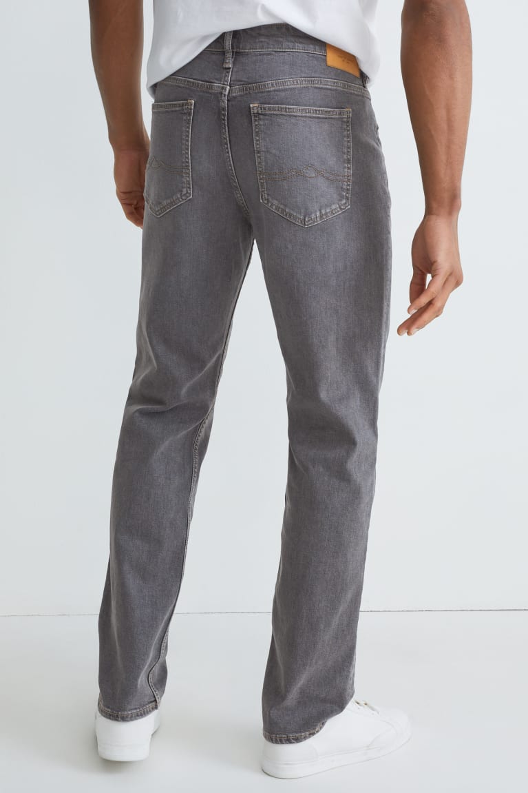 Dark Gray C&A Straight Organic Cotton Men's Jeans | PJESV-8614