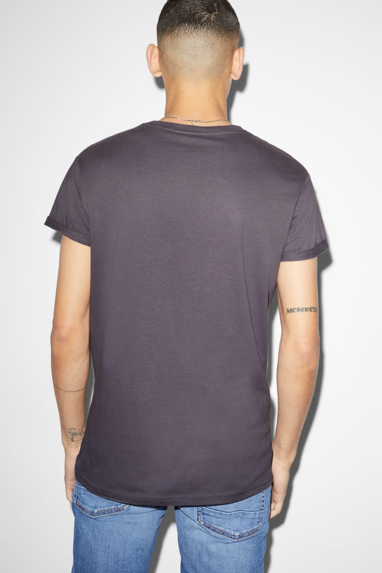 Dark Gray C&A With Recover™ Recycled Cotton Men's T-shirts | TKGNR-1970