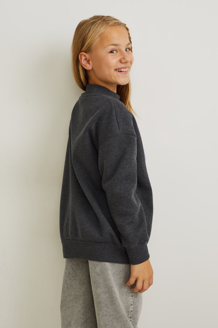 Dark Gray Melange C&A Girls' Sweatshirts | BROVU-0329