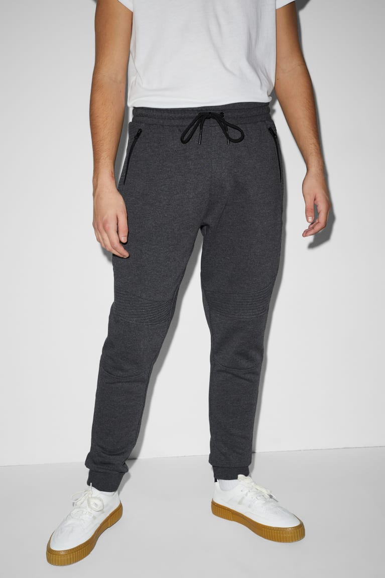 Dark Gray Melange C&A Joggers Men's Trousers | EVDFU-0978