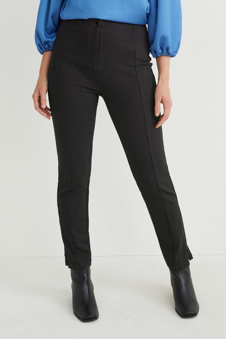 Dark Gray Melange C&A Leggings Lenzing™ Ecovero™ Women's Trousers | EAILQ-6423