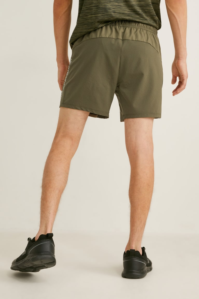 Dark Green C&A Active Men's Shorts | XJPOE-9860