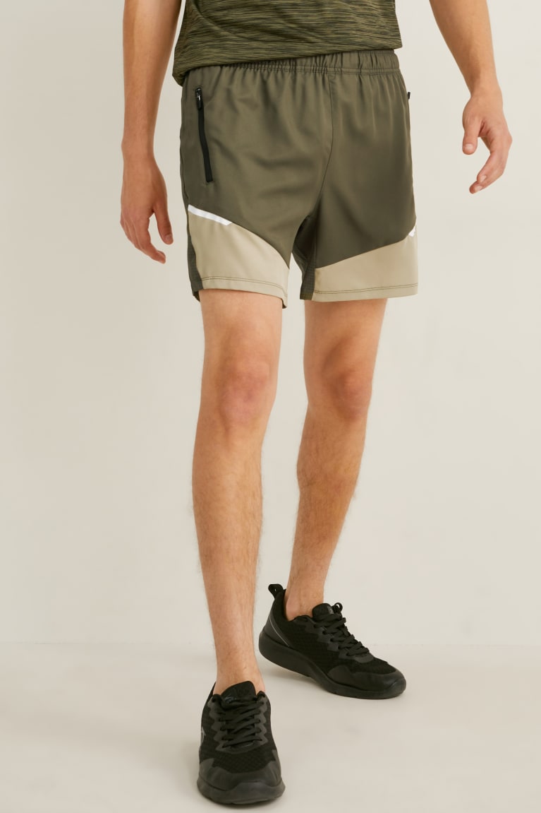 Dark Green C&A Active Men's Shorts | XJPOE-9860