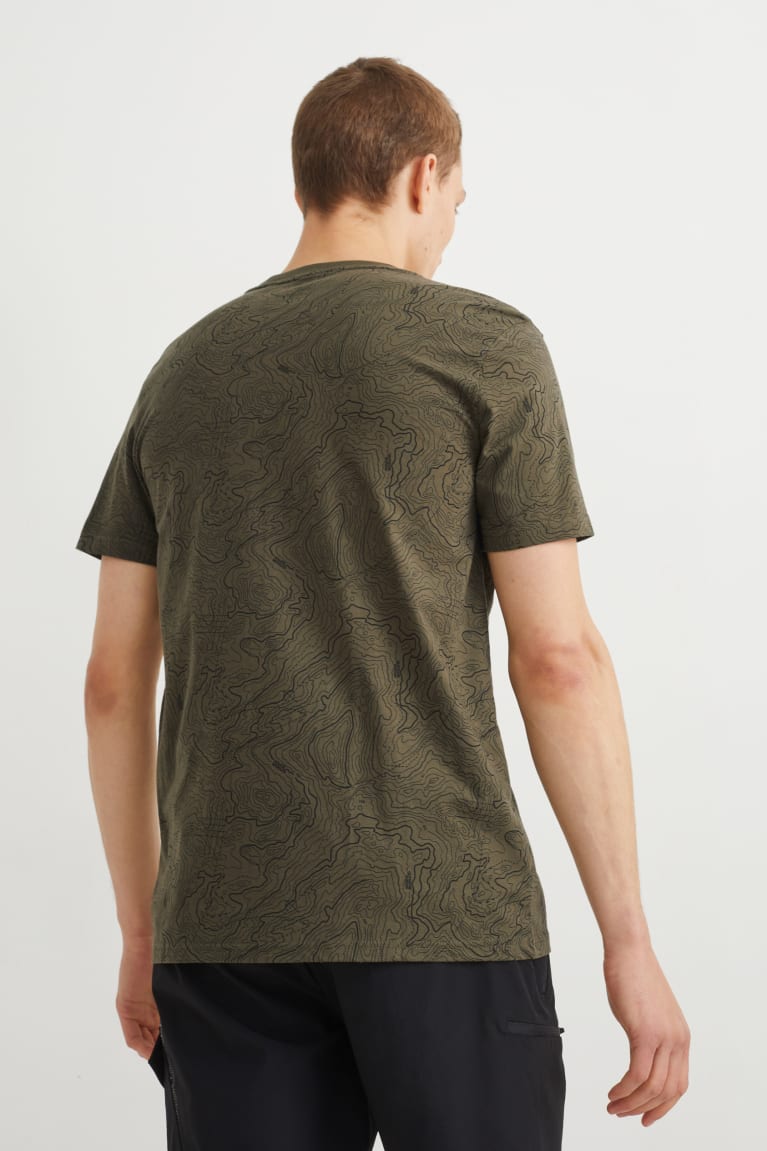 Dark Green C&A Active Men's Top | JWVOH-7058