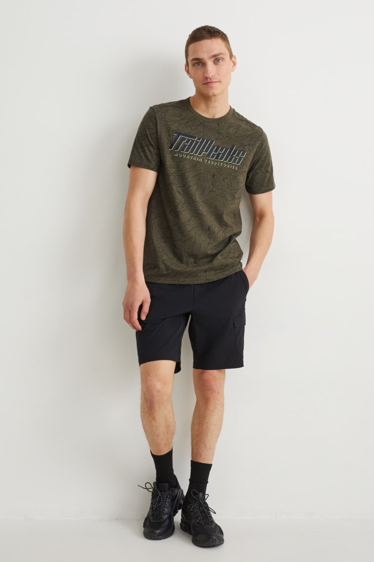 Dark Green C&A Active Men's Top | JWVOH-7058