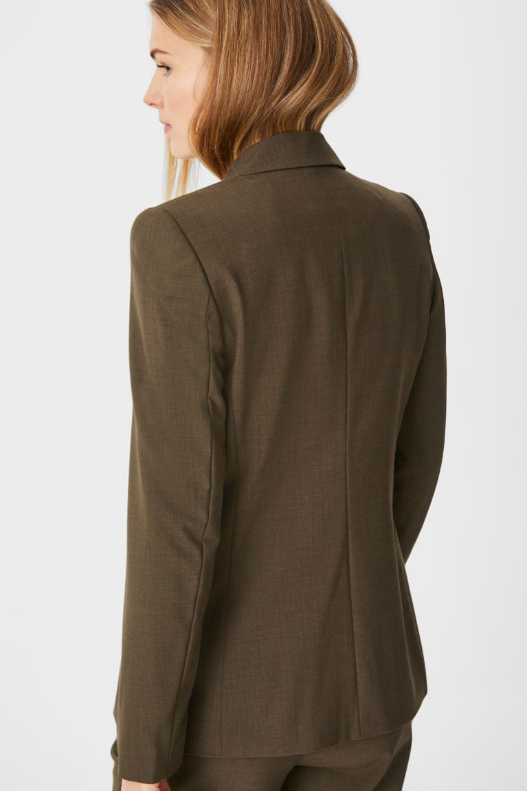 Dark Green C&A Business Blazer Women's Blazers | SBNHA-4167