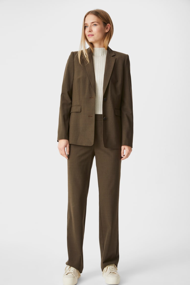 Dark Green C&A Business Blazer Women's Blazers | SBNHA-4167