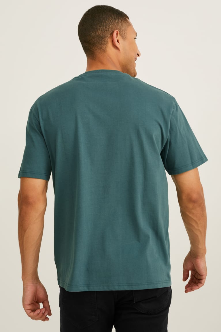 Dark Green C&A Cradle To Cradle Certified® Gold Men's T-shirts | IQFZS-5297