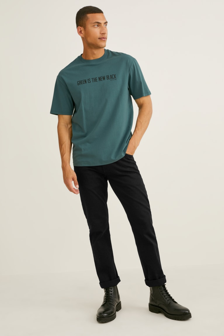 Dark Green C&A Cradle To Cradle Certified® Gold Men's T-shirts | IQFZS-5297