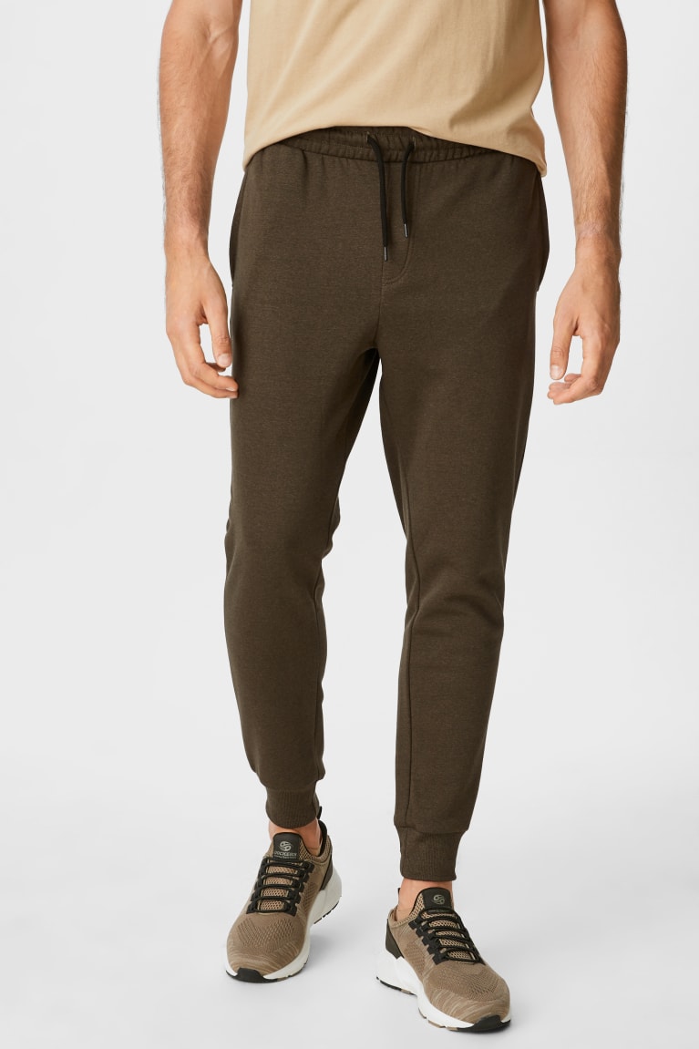 Dark Green C&A Joggers Organic Cotton Men's Trousers | PDFHI-0583