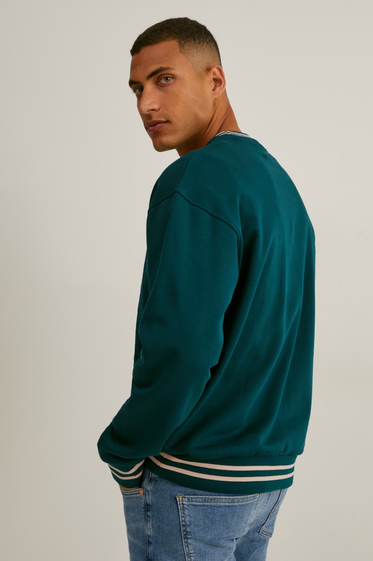 Dark Green C&A Men's Sweatshirts | QOFXN-7340