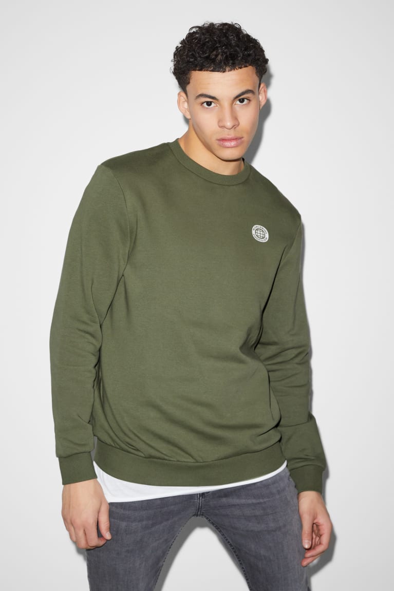 Dark Green C&A Men\'s Sweatshirts | WBMXN-1925