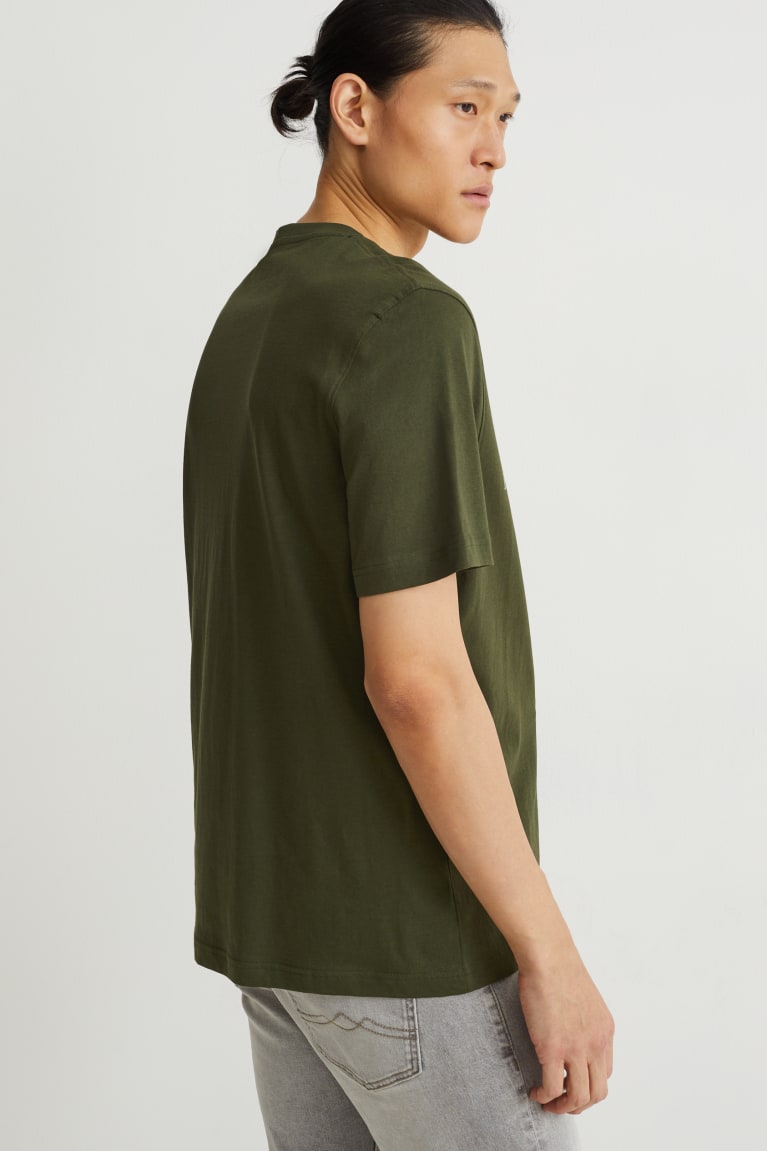 Dark Green C&A Men's T-shirts | AURIM-7642